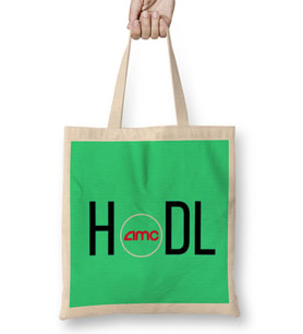 HOLD AMC stock TO THE MON Bez Çanta Uzun Saplı