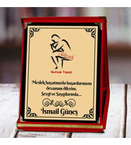 Filozof Baskılı Plaket (2. Tasarım)  Kişiye Özel (Kırmızı)
