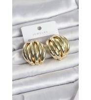 Pirinç Gold Renk Vintage Kadın Küpe - TJ-BKP11655