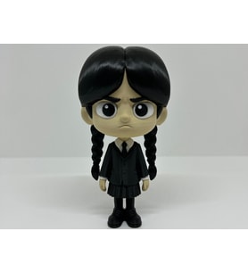 Wednesday Addams Figürü - 3D Yazıcı Tasarım Addams Family Biblosu - Nevermore Akademi Üniformalı Wednesday