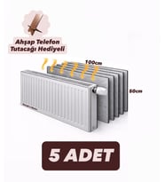 5 Adet Kalorifer Peteği Radyatör Petek Arkası Folyo Kaplı Polietilen Sünger Isı Yalıtım Levhası (Gri)