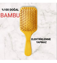 BÜYÜK BOY BAMBU SAÇ AÇMA FIRÇASI TARAĞI (ELEKTRİKLENME YAPMAZ)