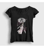 Presmono Kadın Siyah Byakuya Anime Bleach T-Shirt 127259tt