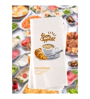 Brunch Kruvasan Kahvaltı Temalı Baskılı Peçete 20 Adet