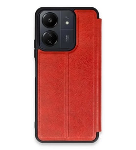 Redmi 13C Kılıf Flip Cover - Kırmızı
