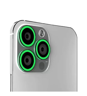 Binano Iphone 13 Pro/13 Pro Max Fosforlu Koyu Yeşil Kamera Koruyucu