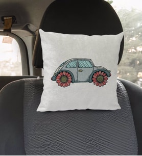 BK Gift Klasik Araç Tasarımlı Kare Araç Koltuk Yastığı-4