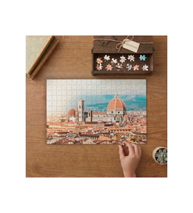 İtalya Floransa Şehir Manzarası Tasarımı 240 parça Ahşap Puzzle Ahşap Kutuda MP05496