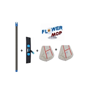 Nemi Emici Paspas Mop Takımı, 60 cm Metal Sap, Pamuklu Malzeme