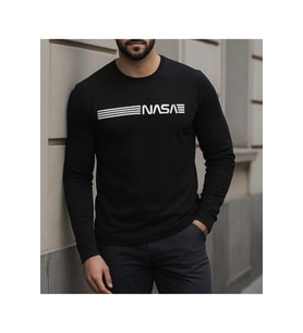 Erkek Uzun Kollu Bisiklet Yaka Viskon Sweat