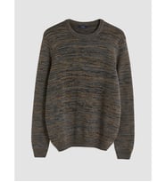LC WAIKIKI Gri Bisiklet Yaka Desenli Erkek Kazak