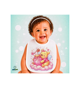 Winnie The Pooh Keten Bebek Mama Önlüğü – Yumuşak, Emici, Yıkanabilir, Özel Tasarım P205