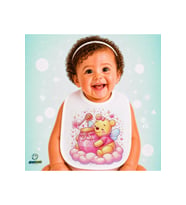 Winnie The Pooh Keten Bebek Mama Önlüğü – Yumuşak, Emici, Yıkanabilir, Özel Tasarım P205