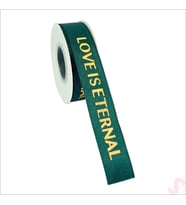 Grogren Kurdele Eternal Altın Baskılı, 2,5cm x 23mt - Yeşil