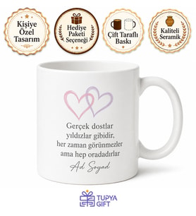 Best Friend Ever Temalı Dünyanın En İyi Arkadaşı Kupa Bardak Hediye