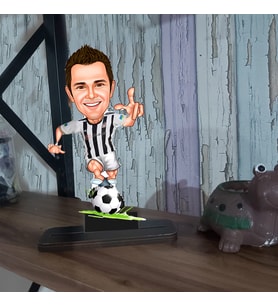 Kişiye Özel Futbolcu Karikatür Biblo Erkek