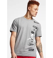 Nike Jordan Jumpman Vertical Air Stretch Crew Tee Erkek Logolu Tişört Gri