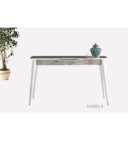 Ortadan Açılabilir Mdf  Yemek Masası, Mutfak Masası ( 80x130 CM ) (Gümüş-Beyaz)