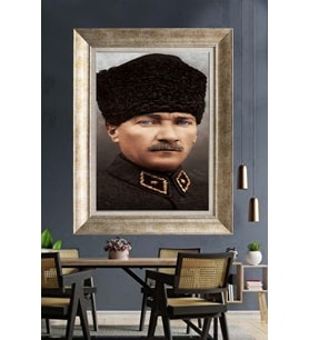 Gümüş Çerçeveli Atatürk Tablo za11