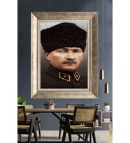 Gümüş Çerçeveli Atatürk Tablo za11