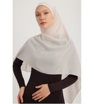 MıssColor A4801 Büyük Şifon Eşarp 140x140 - Bej (Taş)