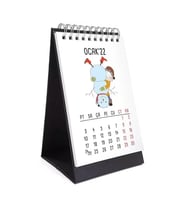 Dört Mevsim Konsept 2027 Takvim Sevimli Kız 2027 Masa Takvimi Siyah