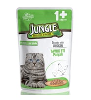 Jungle Pouch Tavuklu Kedi Konserve 100 gr