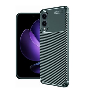 Samsung Galaxy S25 Edge Kılıf Auto Focus Karbon Kapak - Koyu Yeşil