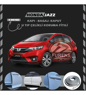 Honda Jazz Oto Araç Kapı Koruma Fitili 5metre Parlak Gri Renk