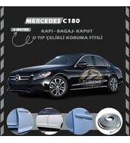 Mercedes C180 Oto Araç Kapı Koruma Fitili 5metre Parlak Gri Renk