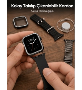 Akıllı Saat Aksesuar Seti Değiştirilebilir Kordon ve Şarj Aparatı Yeni Nesil