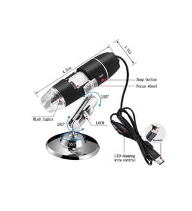 Usb Dijital Mikroskop, El 40x-1000x Büyütme Endoskopu