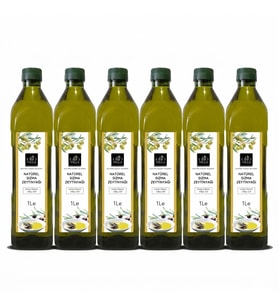 Olio villa Natürel Sızma Zeytinyağı Extra Virgin 1L (6 Adet)
