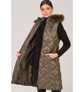 Z6717 DEWBERRY BAYAN YELEK-HAKİ