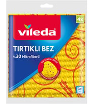 %30 Mikrofiber Tırtıklı Sarı Bez, 4’lü Paket