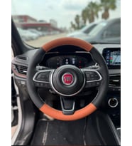 Fiat Urban 2021-2025 Araca Özgü Dikmeli Direksiyon Kılıfı SOFT NOKTA KAHVERENGİ (Karışık)