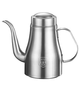 Komple 304 Çelik Silver 700 ml 24 Oz Yağdanlık Sosluk ve Sirkelik cin866by
