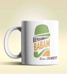 Kişiye Özel Benim Babam Tasarımlı Beyaz Kupa Bardak