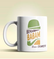 Kişiye Özel Benim Babam Tasarımlı Beyaz Kupa Bardak