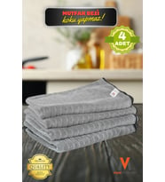 ( 4 Adet ) Mikrofiber Mutfak Temizlik Bezi 40*40 Cm Leke Tutmaz Koku Yapmaz Yer Bezi