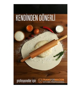 Dönerli Ahşap Merdane Hamur Açma Merdanesi - Mutfak Merdanesi