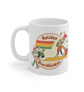Holiday Overthinker Coffee Mug  - Komik Hediye Kupa  Ofis Arkadaşına Harika Hediye