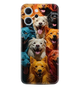 Oppo Reno 14F Kılıf Boutique Baskılı Resimli Köpekçikler Pcode -026