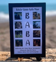 Kişiye Özel Fotoğraflı "BABA" Temalı Ahşap Çerçeve – Babalar Günü Hediyesi