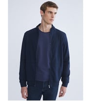 LC WAIKIKI Lacivert Dik Yaka Erkek Fermuarlı Sweatshirt
