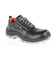 Swolx Baskılı Vidala Deri-S2 Unisex İş Güvenliği Ayakkabısı CLASS-X-10 Siyah