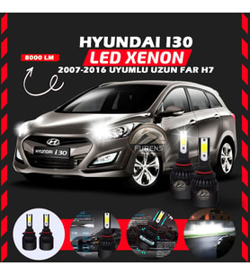 Hyundai İ30 2007-2016 Uzun Far Uyumlu Şimşek Etkili Led Xenon Light Series H7