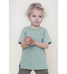 Breeze Erkek Çocuk Tişört Cool Yazı Armalı Cepli 1.5-5 Yaş, Mint Yeşili