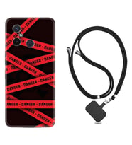 Xiaomi Redmi 12C Kılıf Resimli Boyun Askılı İpli Desenli Silikon Danger 1372