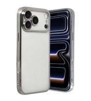 iPhone 17 Pro Kamera Korumalı Lensli Silikon - Gümüş